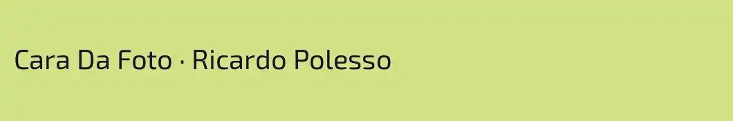 Cara Da Foto ∙ Ricardo Polesso